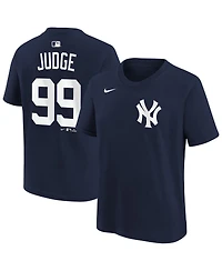 Nike Big Boys and Girls Aaron Judge Navy New York Yankees Name Number T-Shirt