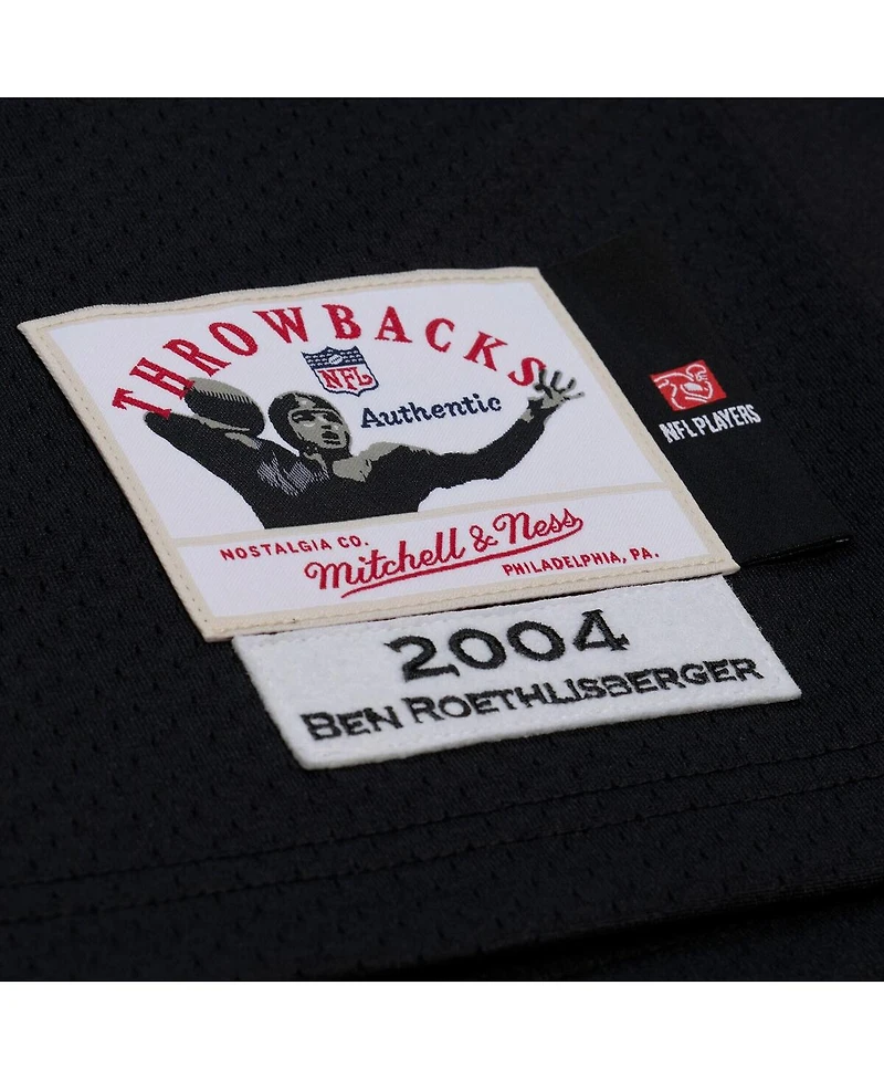 Mitchell Ness Men's Ben Roethlisberger Black Pittsburgh Steelers 2004 Authentic Jersey