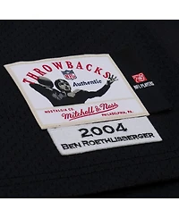 Mitchell Ness Men's Ben Roethlisberger Black Pittsburgh Steelers 2004 Authentic Jersey