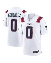 Nike Men's Christian Gonzalez White New England Patriots Game Jersey
