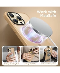 Gonez Magnetic for iPhone 15 Pro Max Case,Compatible with MagSafe, Slim Translucent Matte Back Shockproof Phone Protective Case