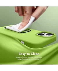 Gonez Magnetic for iPhone 15 Case Anti-Scratch Microfiber Lining Shockproof Protective Silicone Phone Cover