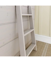 Max and Lily Farmhouse Twin Low Loft with Bookcase