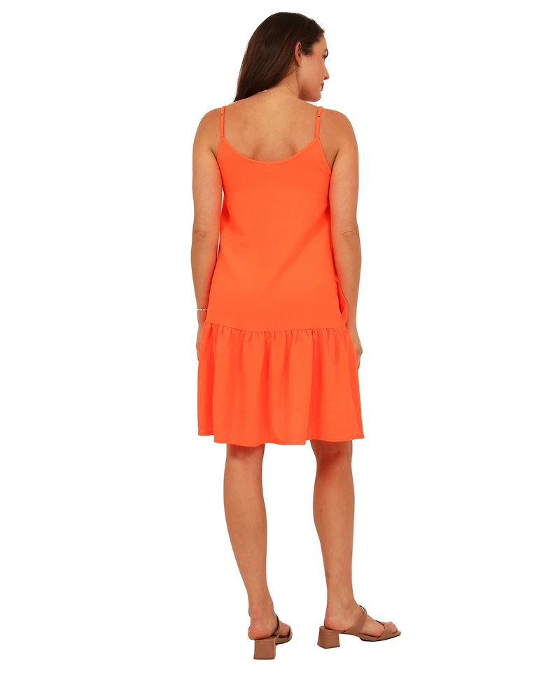 24seven Comfort Apparel Women's Scoop Neck Dress