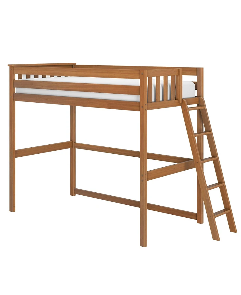 Max and Lily Classic Twin High Loft with Ladder on End