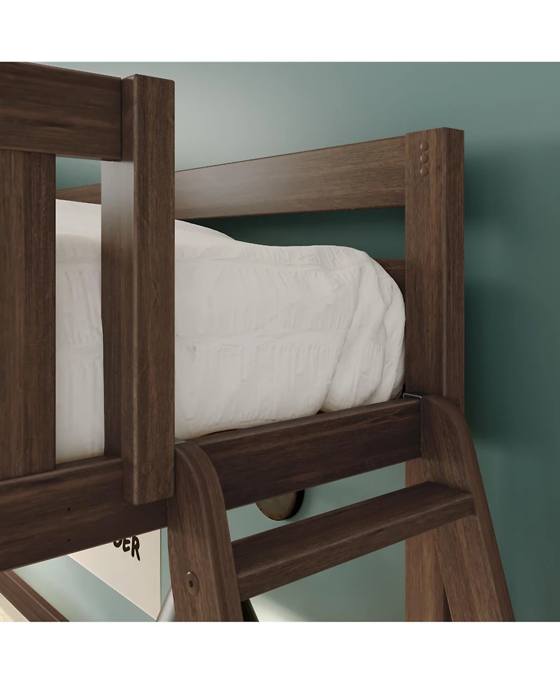 Max and Lily Classic Twin High Loft with Ladder on End