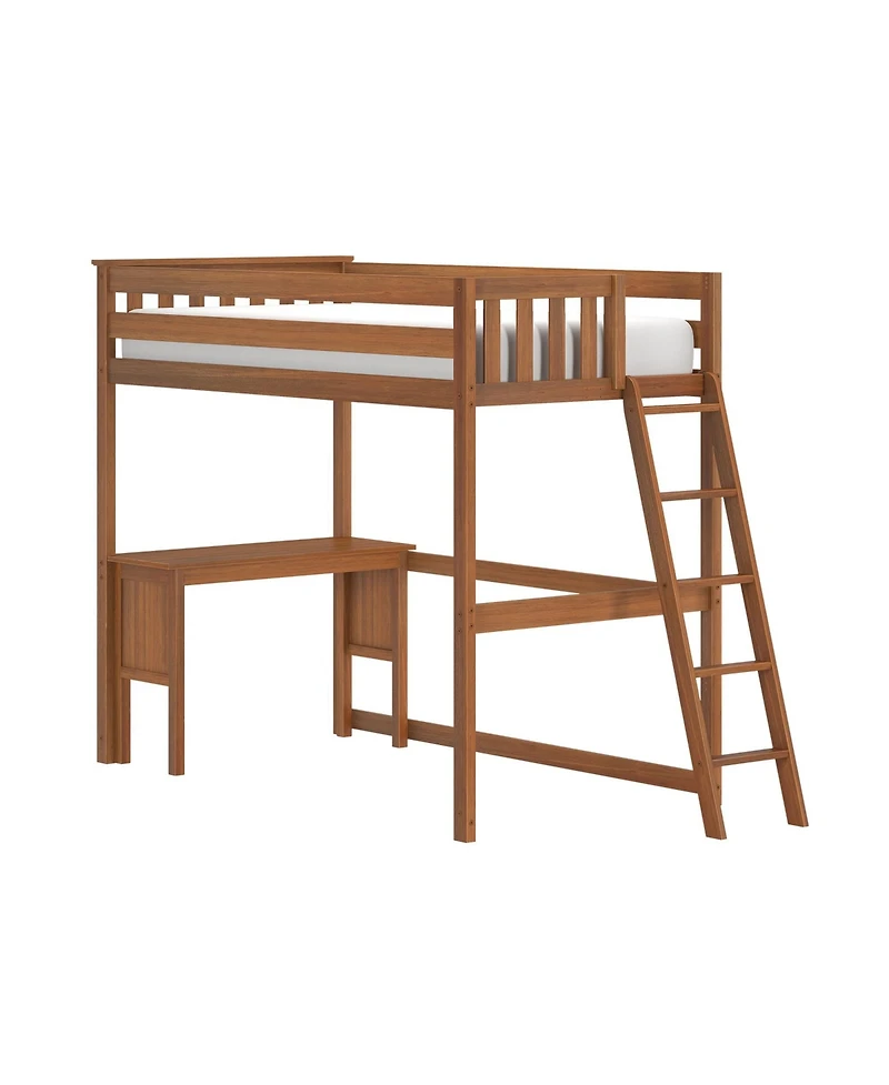 Max and Lily Classic Twin High Loft (ladder on end) + Desk