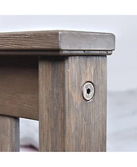 Max and Lily Queen Bed Frame, Solid Wood Platform with Slatted Headboard for Kids