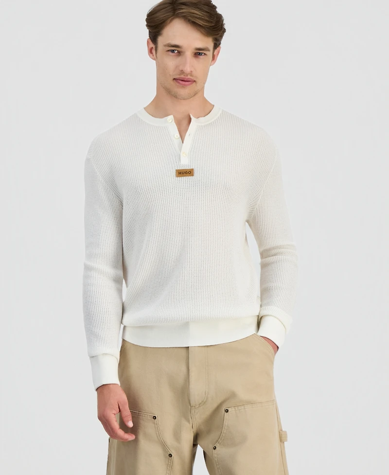 Hugo by Boss Men's Sranger Henley Sweatshirt