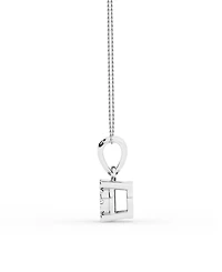 Diamond Cluster Pendant Necklace in Sterling Silver (1/10 ct. t.w.)