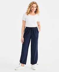Style & Co Women's Drapey Bungee Wide-Leg Pants, Macy's Exclusive