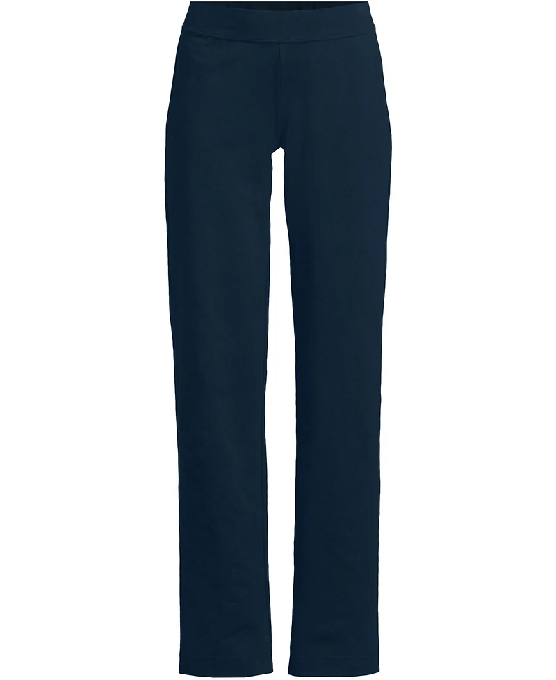Lands' End Petite Starfish Mid Rise Straight Leg Pants
