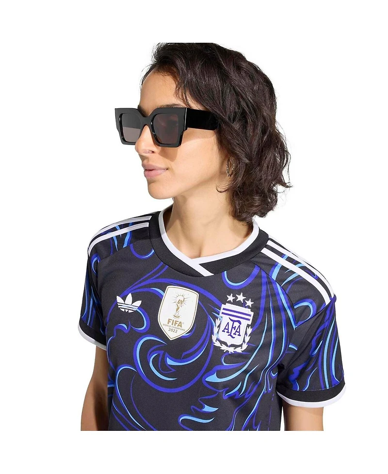 Adidas Women's Black Argentina National Team 2026 Away Replica Jersey