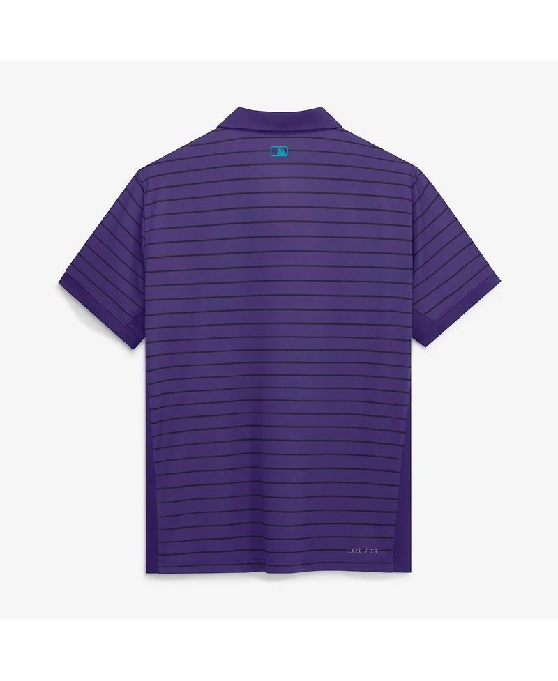 Nike Men's Purple/Black Arizona Diamondbacks Authentic Collection City Connect Striped Victory Dri-fit Polo Shirt