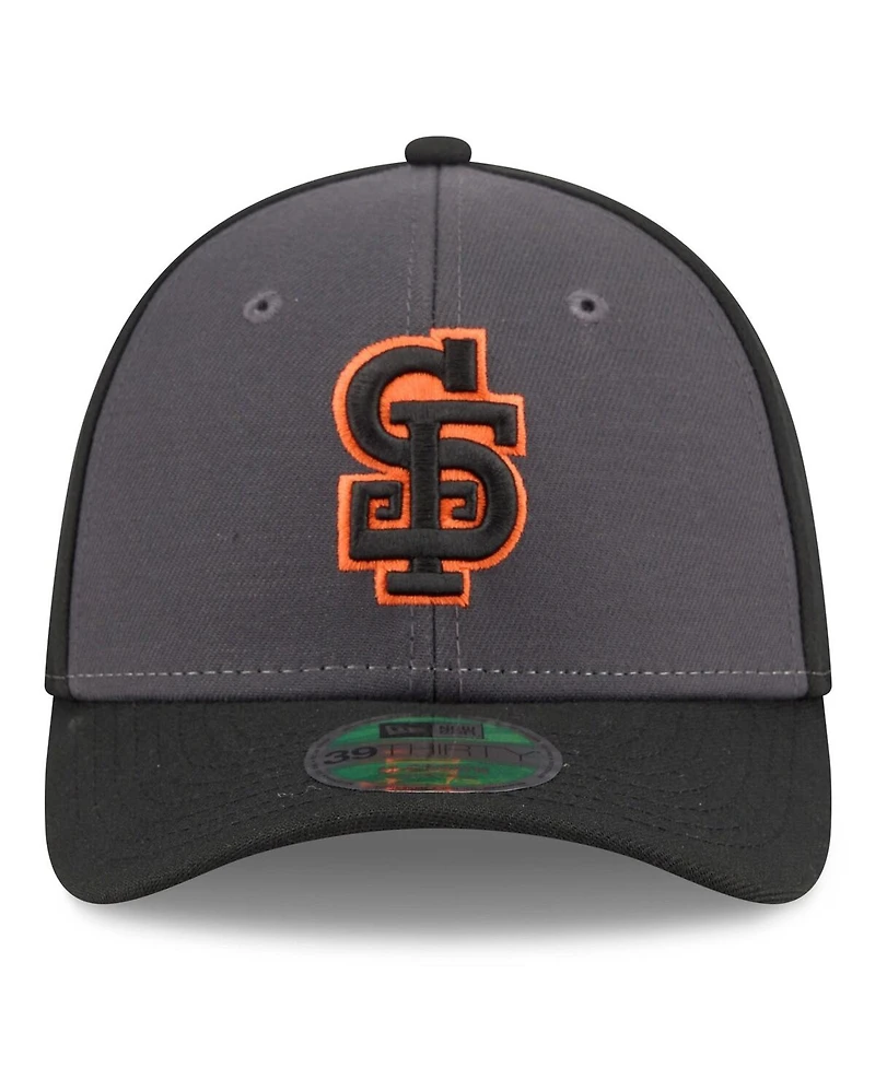 New Era Men's Gray/Black San Francisco Giants Player Replica Alternate 39THIRTY Flex Hat