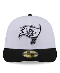 New Era Men's White/Black Tampa Bay Buccaneers 2026 Nfl Draft Pre-Curved 59FIFTY Fitted Hat