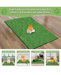 Aronkl Dog Grass Pad Artificial Potty Training Mat Indoor Outdoor Easy Clean