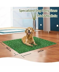 Aronkl Dog Grass Pad Artificial Potty Training Mat Indoor Outdoor Easy Clean