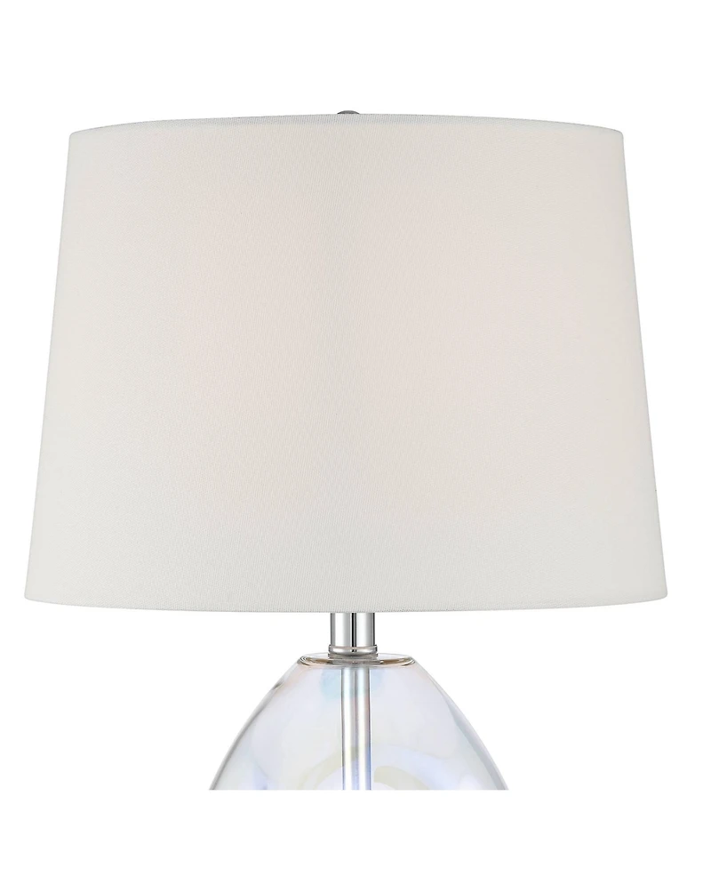360 Lighting Samantha 24 3/4" High Clear Iridescent Glass 3-Way Table Lamp