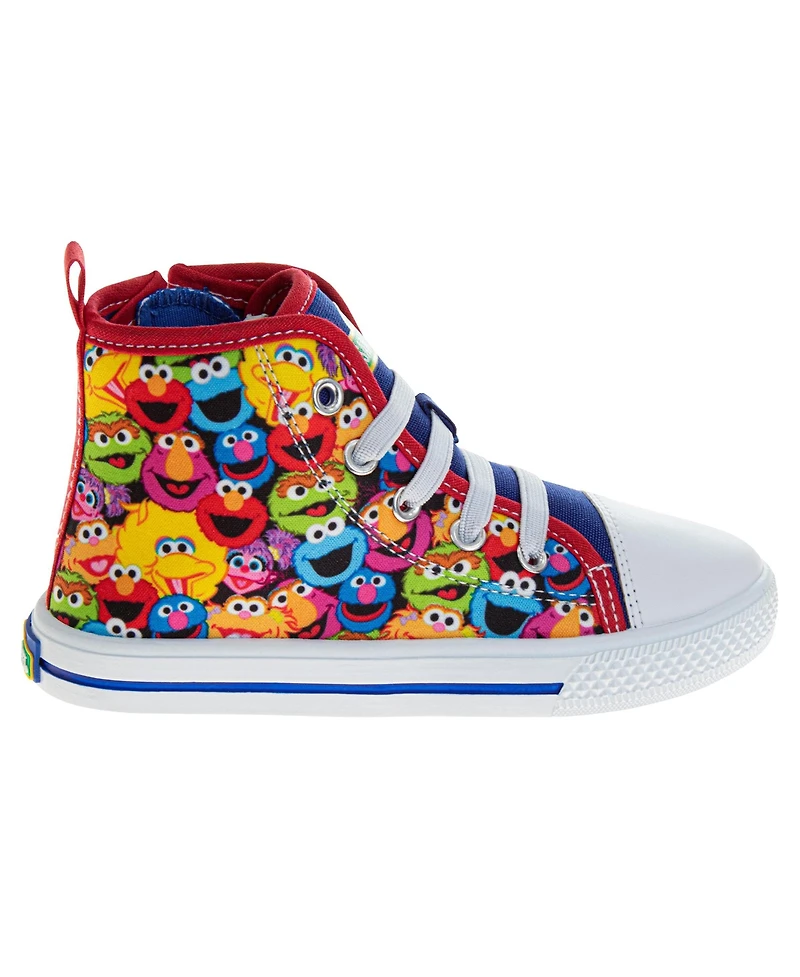 Sesame Street Kids All Your Friends High Top Sneakers Kids' Fun Character Design Play Ready Comfort Fit Durable Everyday Wear
