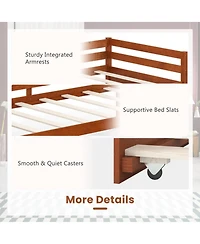 Gouun Solid Wood Twin Daybed with Trundle