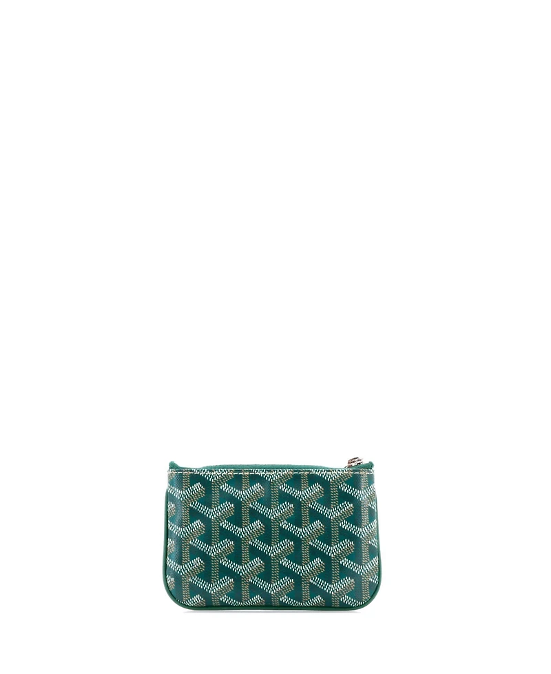 Pre-Owned Goyard Nano Senat Zip Key Pouch Coated Canvas