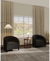 gaomon Accent Chair Barrel Boucle Chair Sherpa Armchair Club Chair Suitable for Living Room Bedroom Reception Room Office