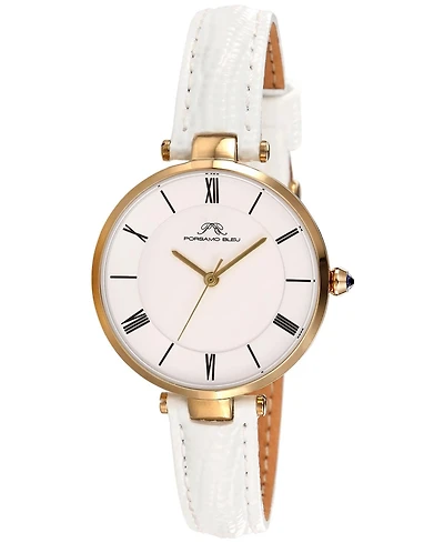 Porsamo Bleu Women's Bellevue Genuine Leather Band Watch 1481CBEL