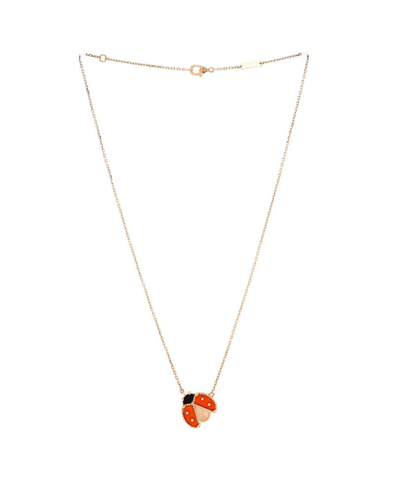 Pre-Owned Van Cleef & Arpels Lucky Spring Open Wings Ladybug Pendant Necklace