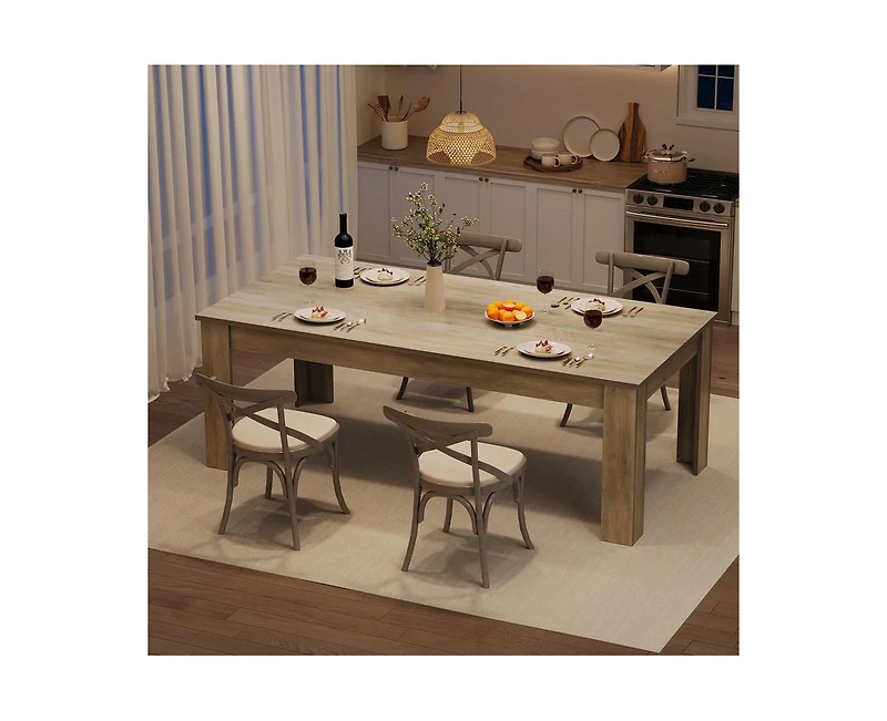 gaomon 4-6 Person 63" Farmhouse Rectangular Dining Table