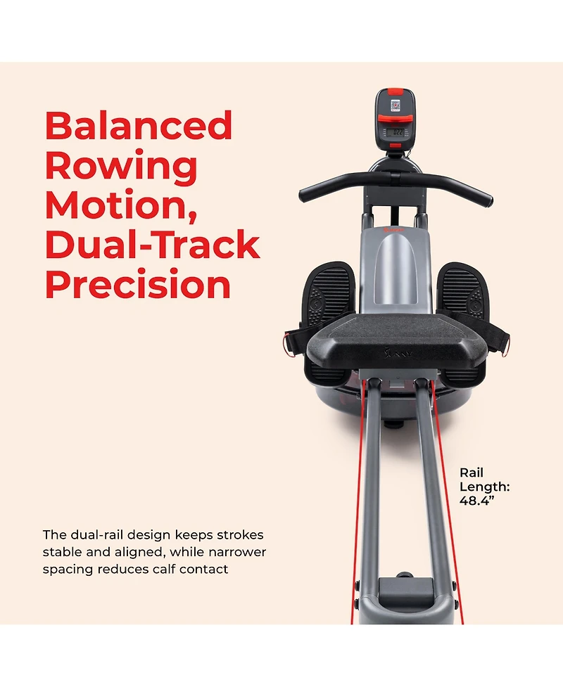 Sunny Health & Fitness Smart Water Rowing Machine