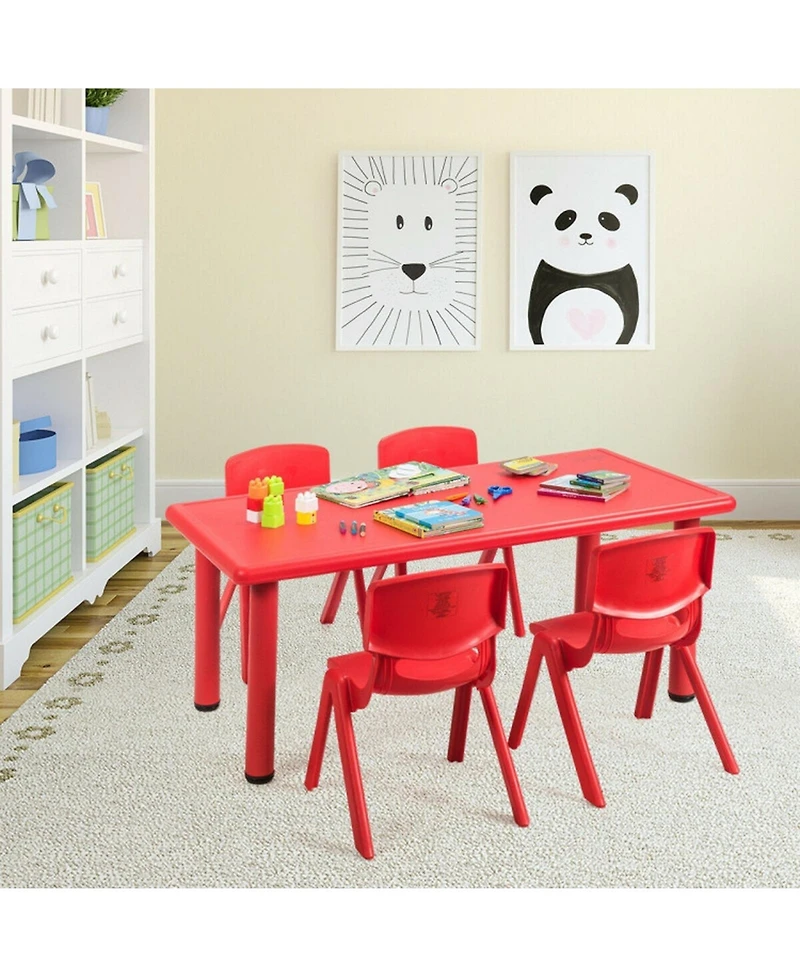 Gouun 4-Pack Stackable Pp Plastic Classroom Chairs for Kids