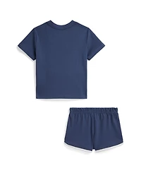 Polo Ralph Lauren Baby Boys' Bear Graphic T-Shirt and Shorts, 2-Piece Set