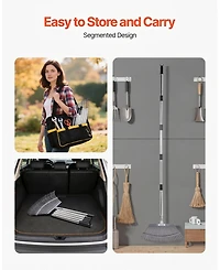 Sugift Leaf Rake, 25 Metal Tines, Adjustable Garden Rake for Lawns and Yard Work