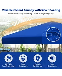 Slickblue Outdoor Pop Up Canopy Tent with Carry Bag and 8 Stakes