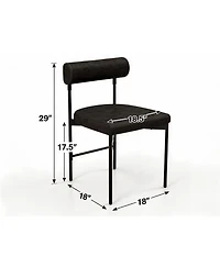 Gouun Faux Leather Upholstered Kitchen Side Chairs Set of 2 with Padded Backrest