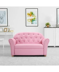 Gouun Kids Princess Armrest Lounge Chair with Pvc Upholstery