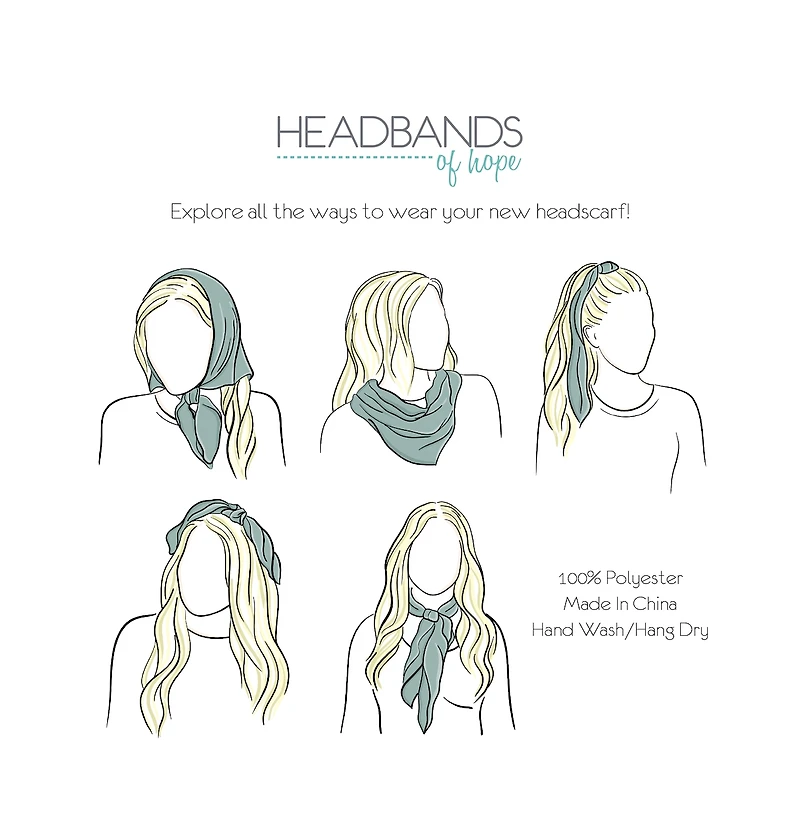Headbands of Hope Women's Satin Striped Headscarf