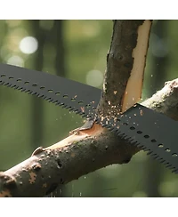 Sugift Manual Pole Saw, 4.46-26.4 ft Extendable Tree Pruner with Steel Blade, Lightweight