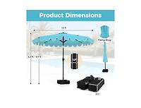 Slickblue Outdoor Umbrella with Stable Weighted Base and Sandbags for Patio