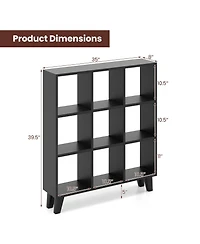 Gouun 9-Cube Bookcase with 6 Removable Shelves and Raised Support Feet