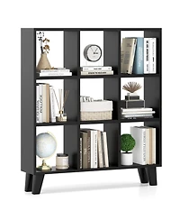 Gouun 9-Cube Bookcase with 6 Removable Shelves and Raised Support Feet