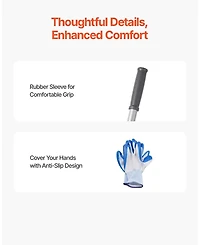 Sugift Updated Lawn Leveling Rake, 36" x 10", Stainless Steel for Yard and Golf Course