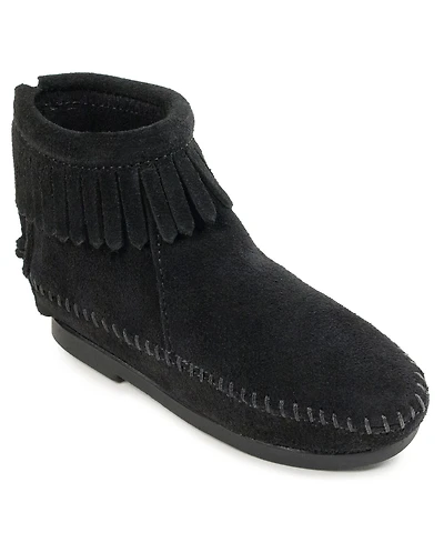 Minnetonka Little Girls Kids' Suede Back Zip Boots