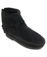 Minnetonka Little Girls Kids' Suede Back Zip Boots
