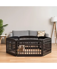 Iris Usa Dog Playpen, 6-Panel 24" Pet Playpen, Puppy Playpen, Indoor/Outdoor Dog Pen, 60 x 60 x 24, Foldable, Customizable