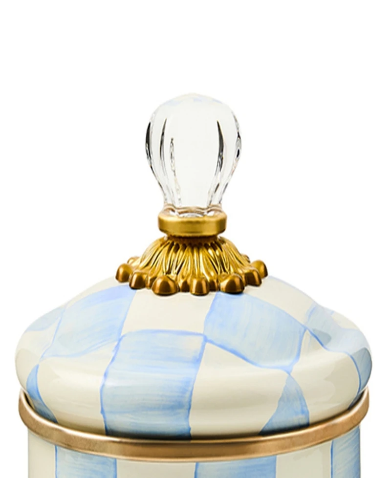 MacKenzie-Childs Sky Check Demi Canister