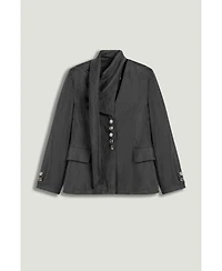 Nocturne Women's Asymmetrical Draped Tailored Jacket