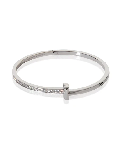 Pre-Owned Tiffany & Co White Gold Diamond Tiffany T T1 Narrow Hinged Bracelet