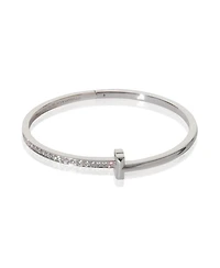Pre-Owned Tiffany & Co White Gold Diamond Tiffany T T1 Narrow Hinged Bracelet